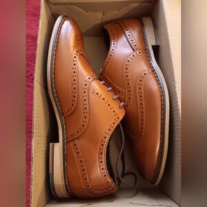 Elegant Tan Leather Men's Oxfords